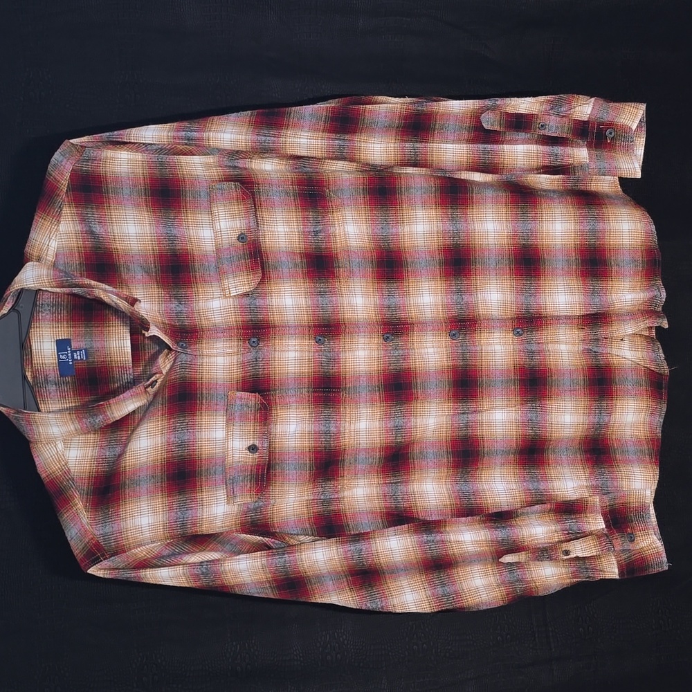 George Multicolor Plaid Button-Down Shirt 2XL NWOT